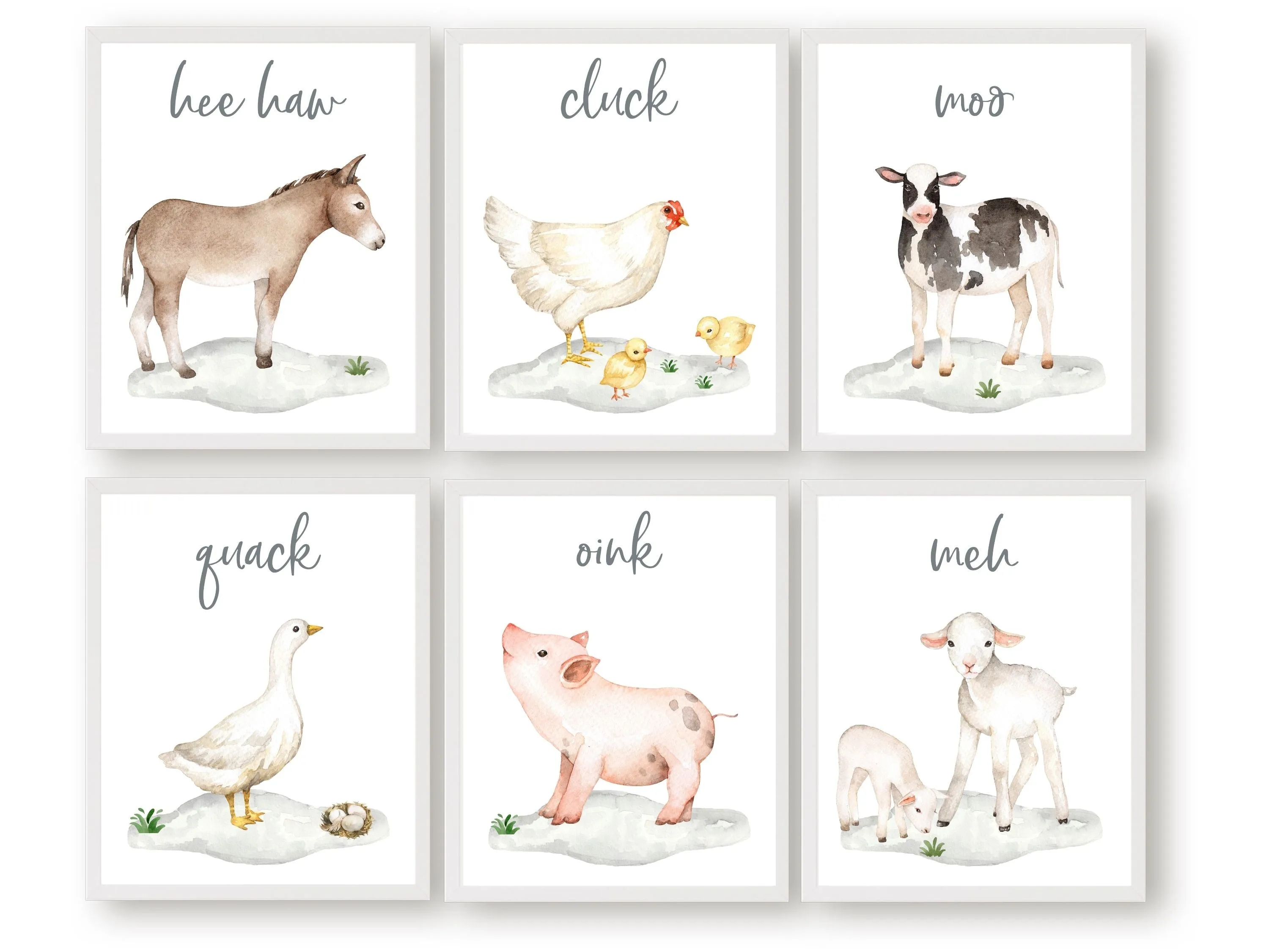 Farm Animal Nursery Prints