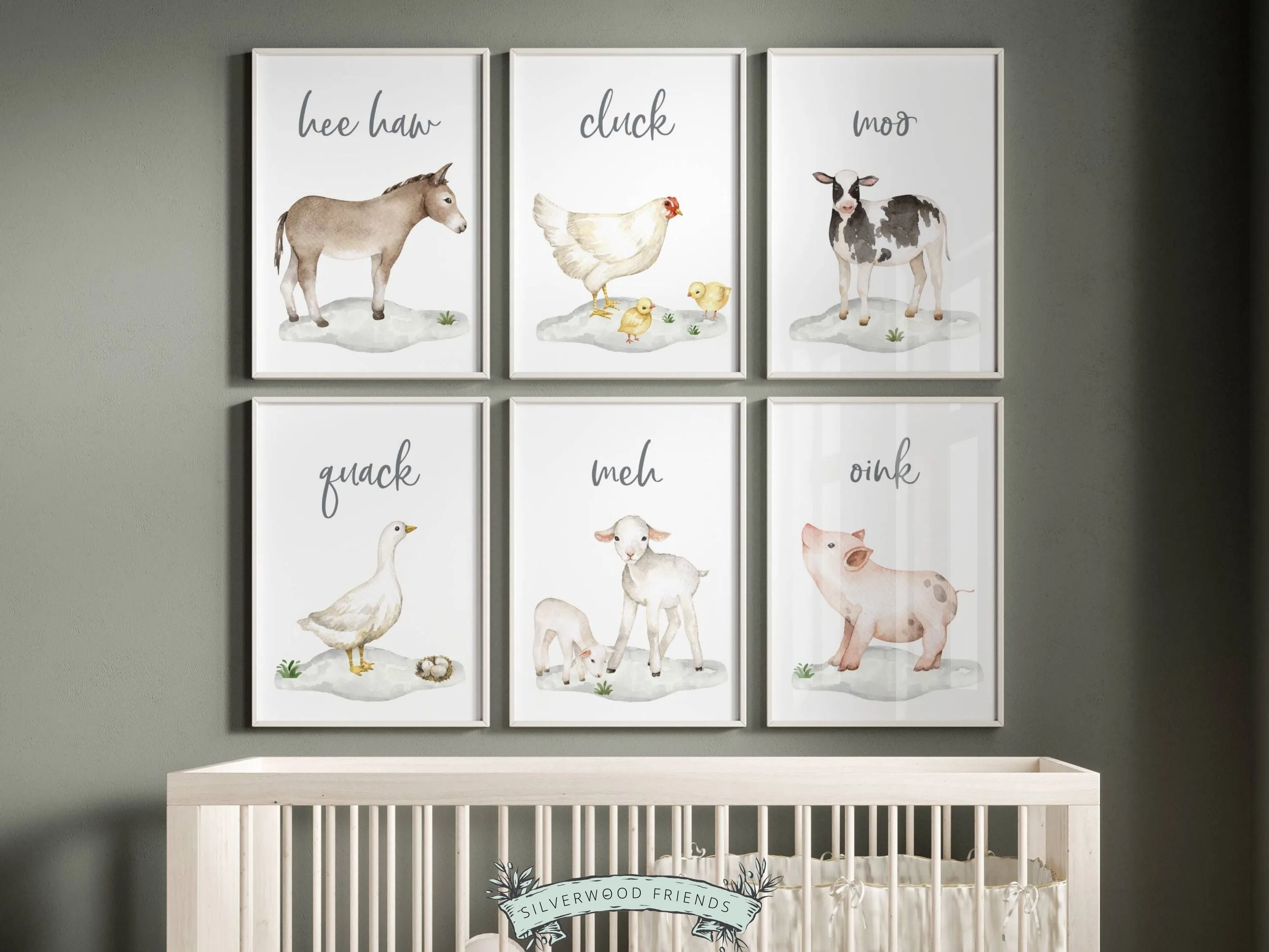 Farm Animal Nursery Prints