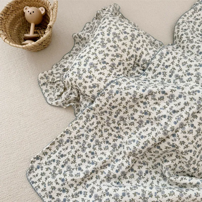 Floral Baby Blanket and Pillow Set