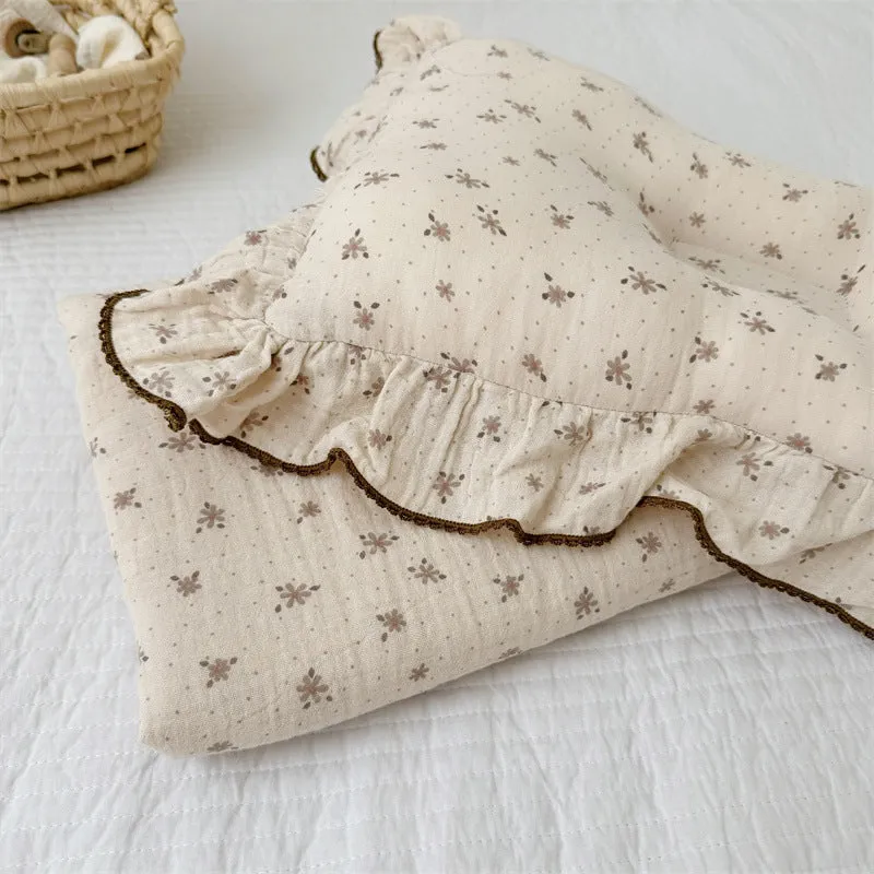 Floral Baby Blanket and Pillow Set