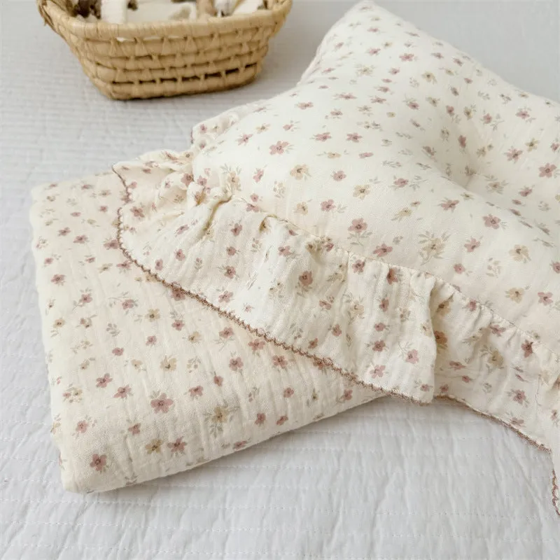 Floral Baby Blanket and Pillow Set