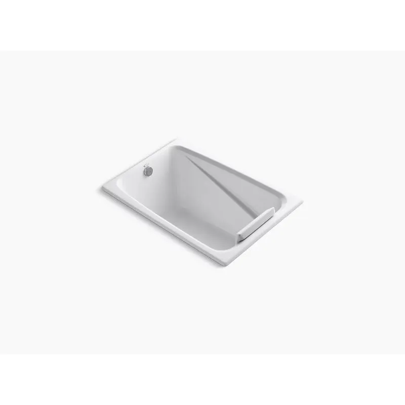 Greek 48" x 32" x 23.38" End Drain Drop-In Bathtub in White