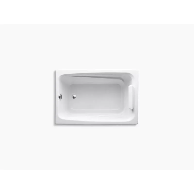 Greek 48" x 32" x 23.38" End Drain Drop-In Bathtub in White