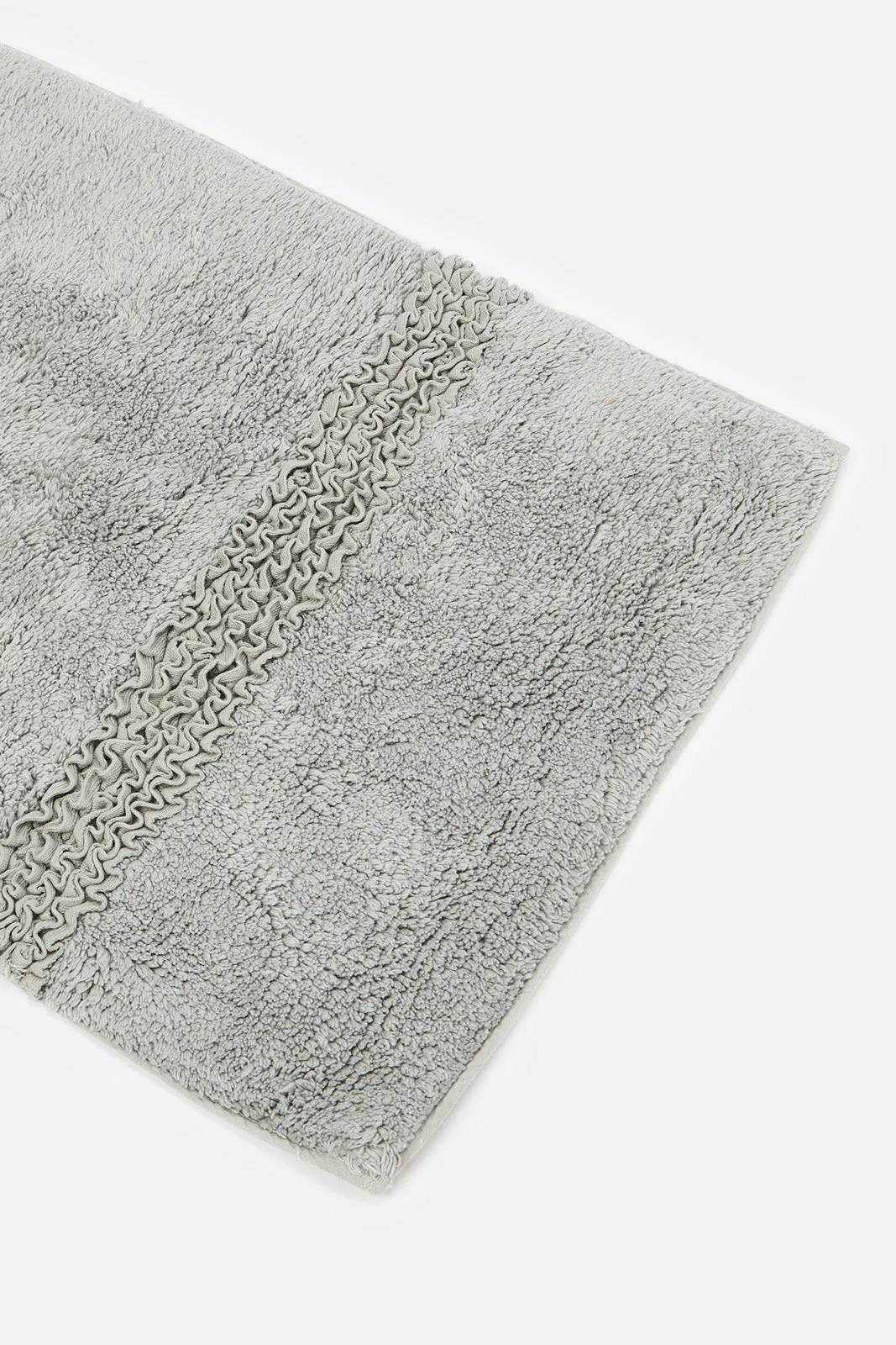 Grey Textured Bathmat (2 Piece)