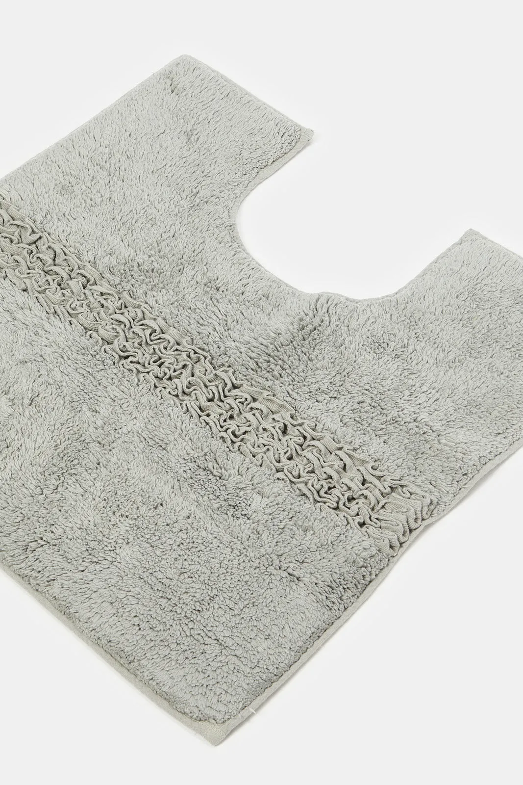 Grey Textured Bathmat (2 Piece)
