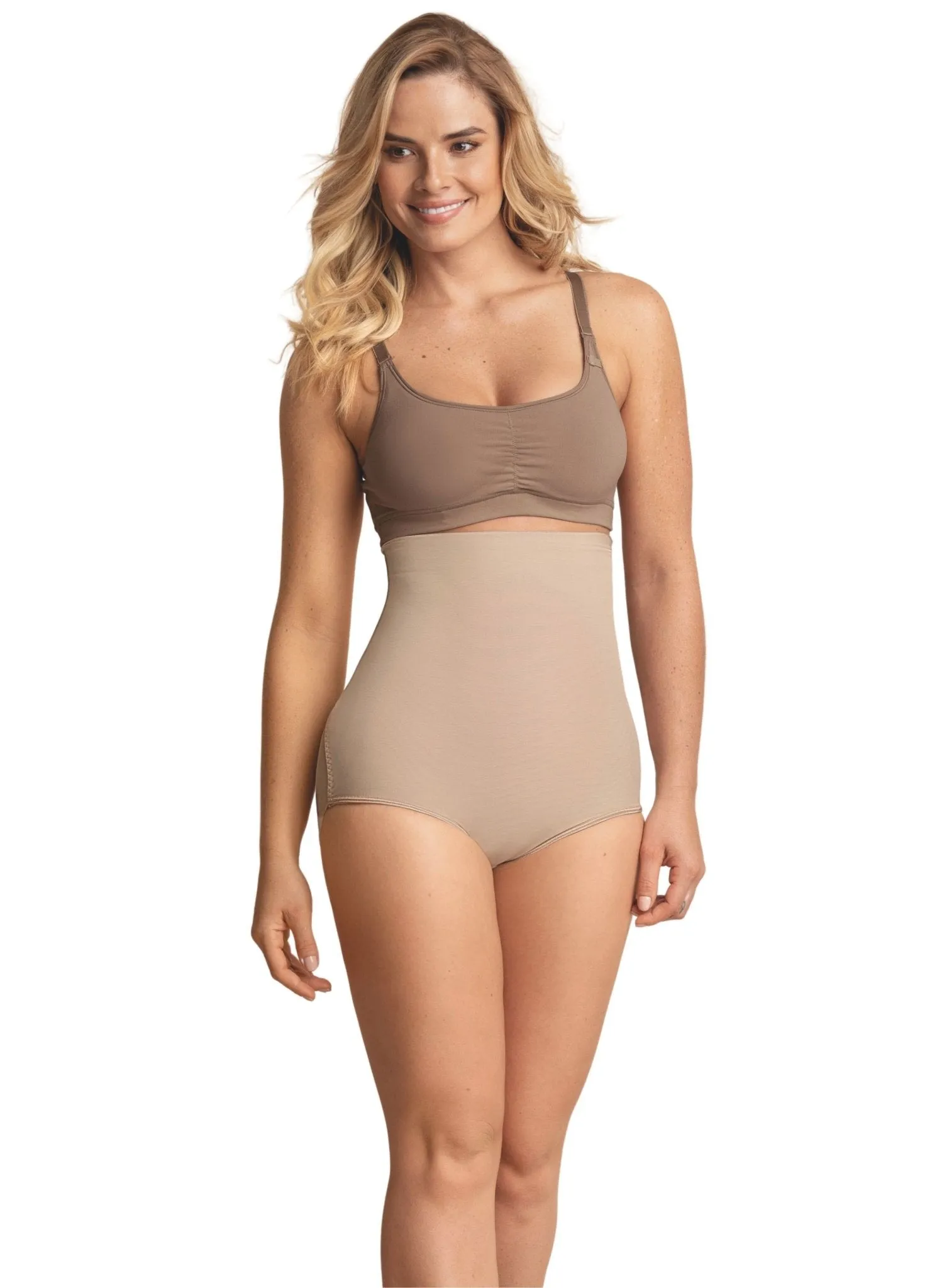High-Waisted Postpartum Panty with Adjustable Belly Wrap for Natural or C-Section Birth