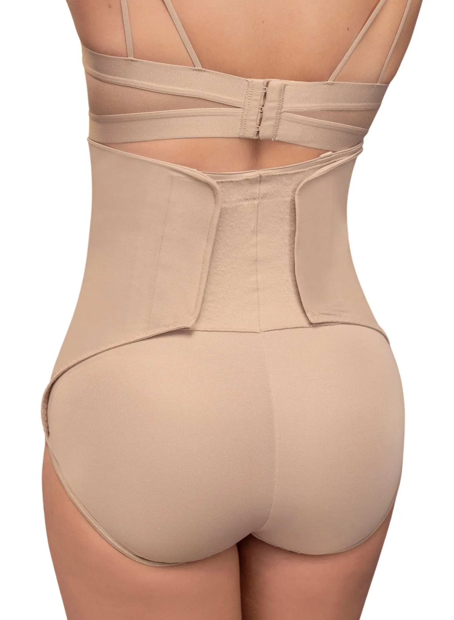 High-Waisted Postpartum Panty with Adjustable Belly Wrap for Natural or C-Section Birth