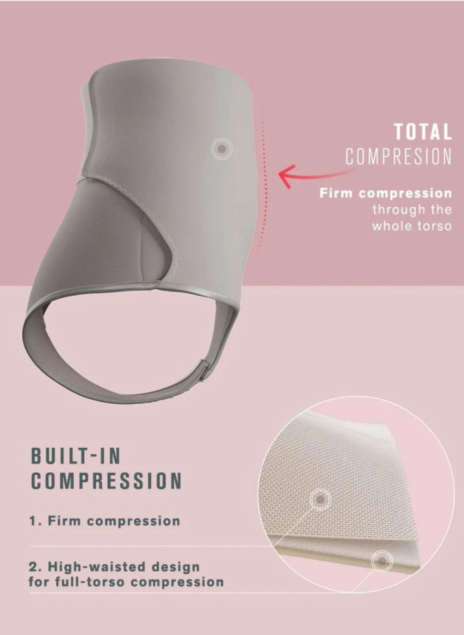 High-Waisted Postpartum Panty with Adjustable Belly Wrap for Natural or C-Section Birth