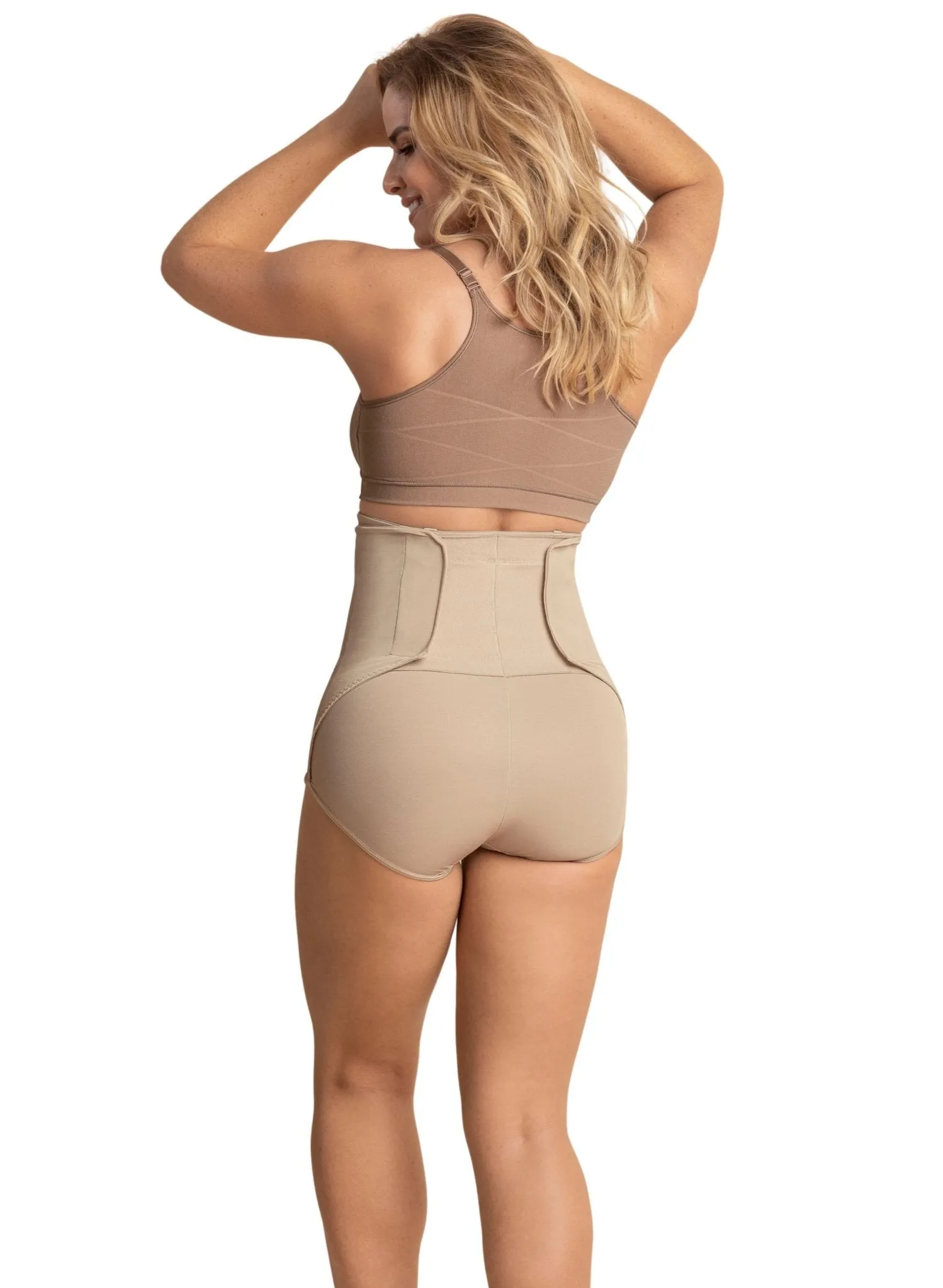 High-Waisted Postpartum Panty with Adjustable Belly Wrap for Natural or C-Section Birth