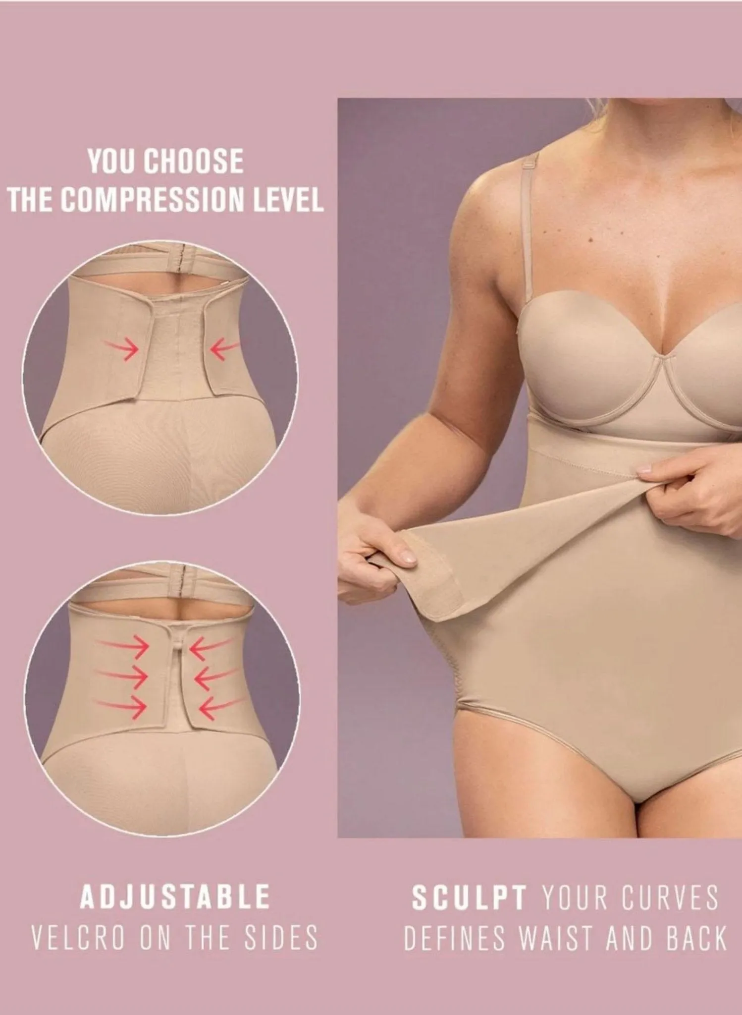 High-Waisted Postpartum Panty with Adjustable Belly Wrap for Natural or C-Section Birth