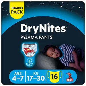 Huggies Drynites Pyjama Pants Boy 16's (4-7yrs)