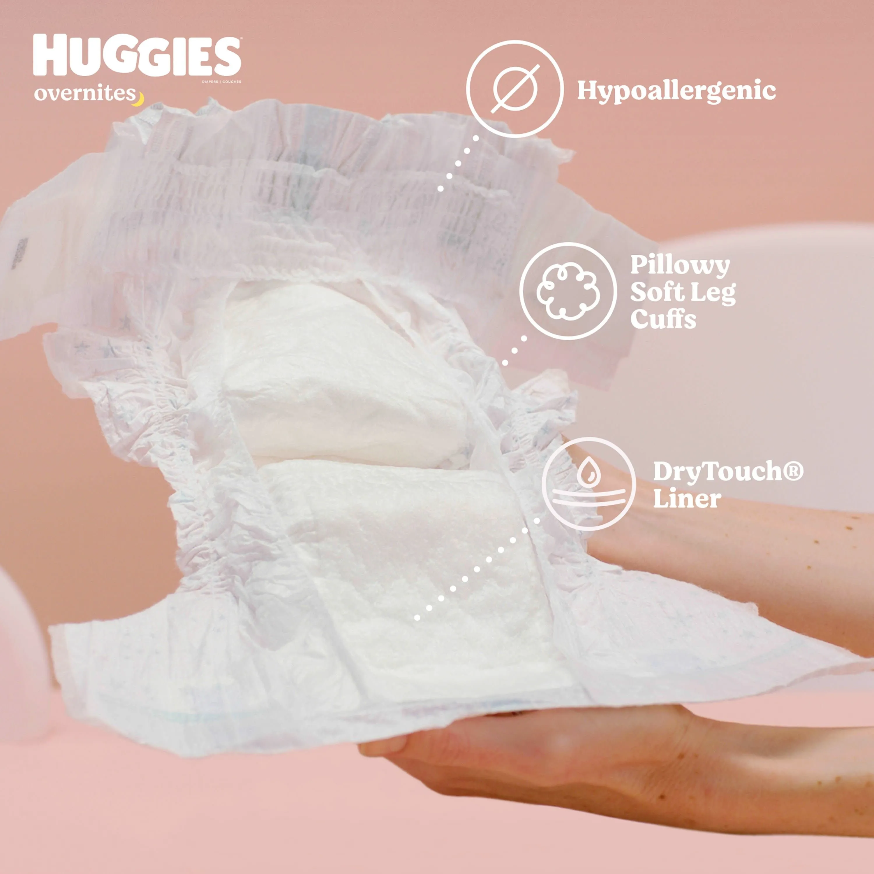 Huggies Overnites Nighttime Diapers, Size 7, 52 Ct