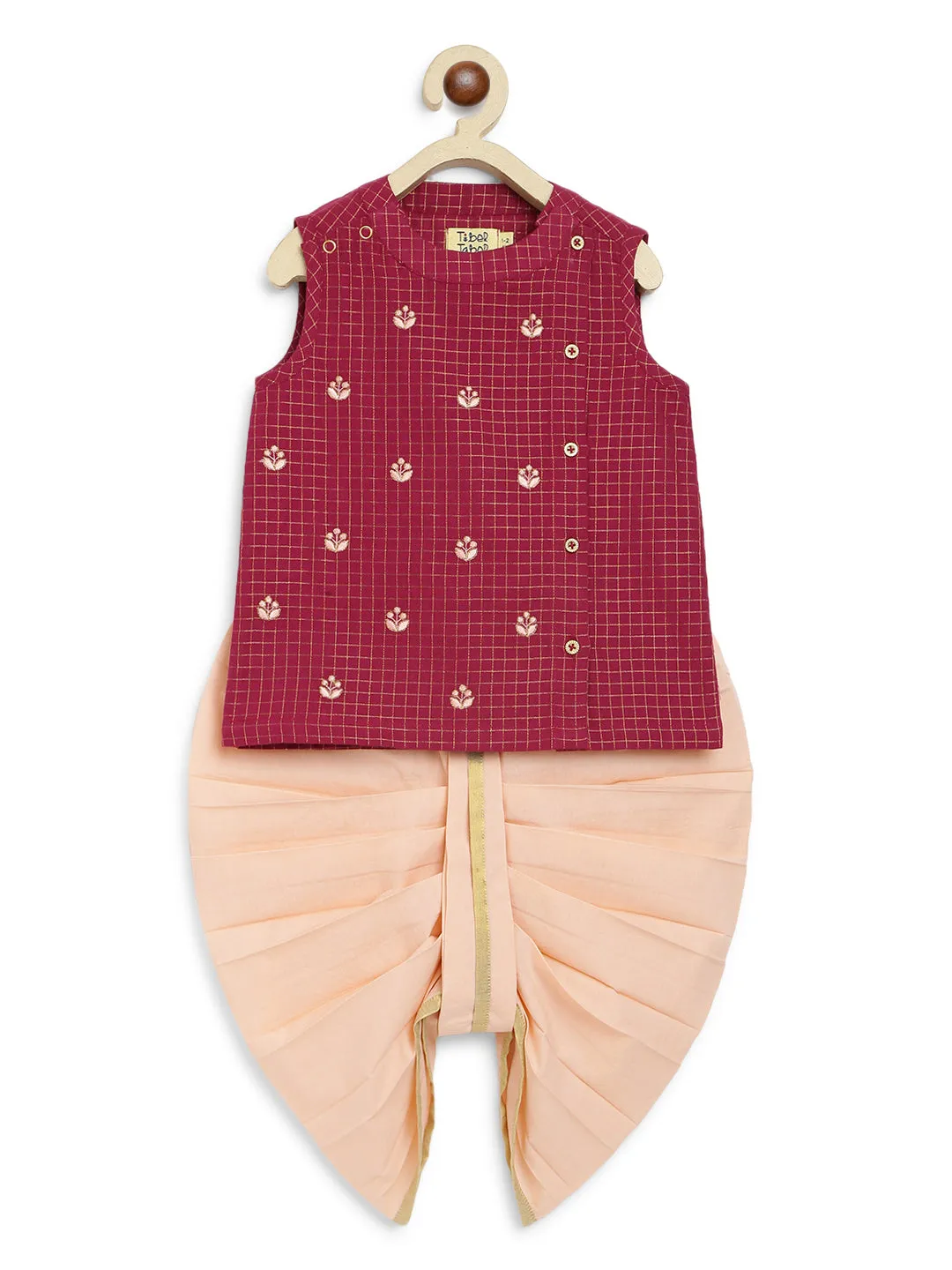 Imli ka Buta Dhoti Set - Purple