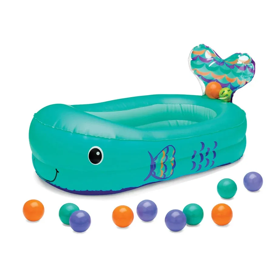 Infantino Whale Bubble Bath with Temperature Sensor Inflatable Bath Tub