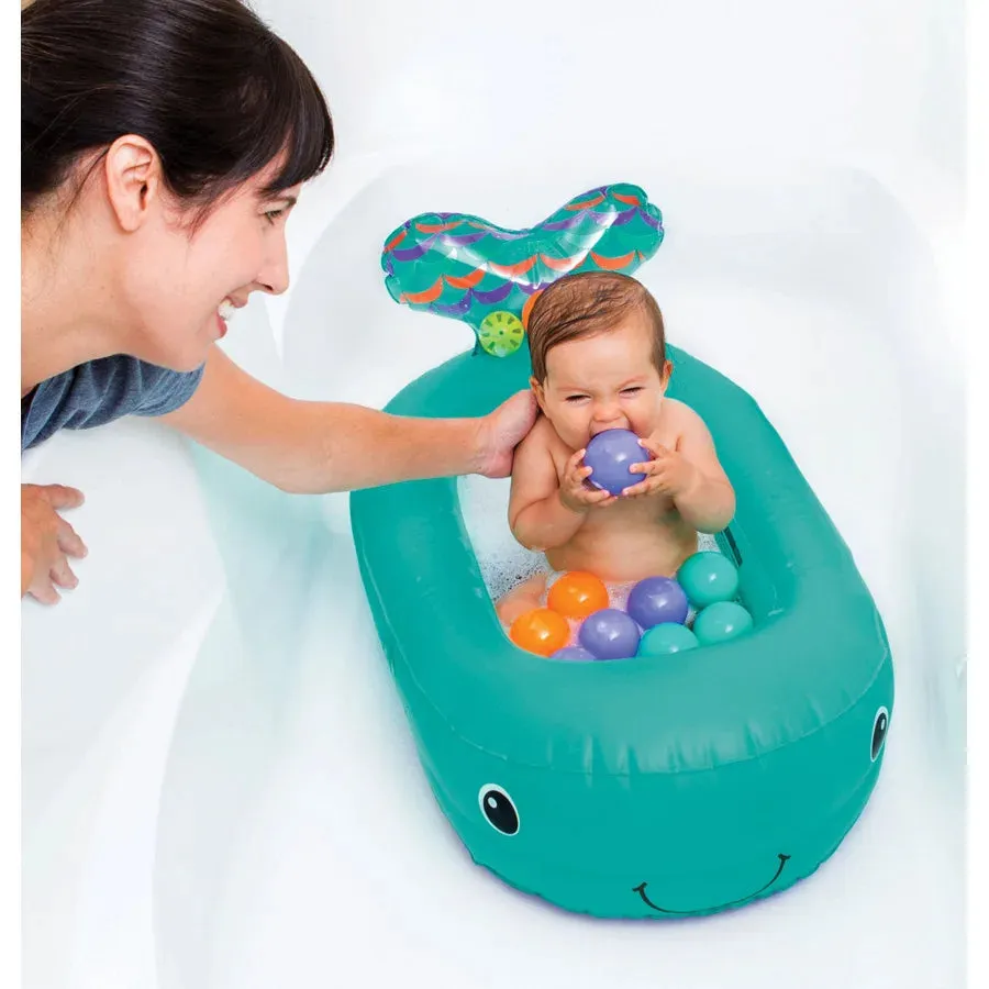 Infantino Whale Bubble Bath with Temperature Sensor Inflatable Bath Tub