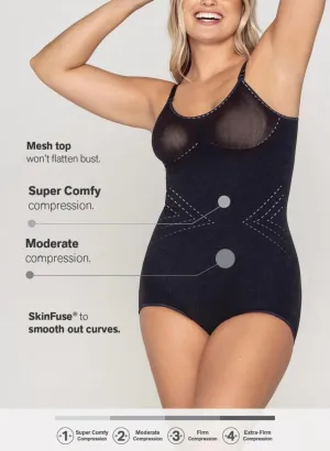Invisible Bodysuit Shaper with Targeted Compression - Black