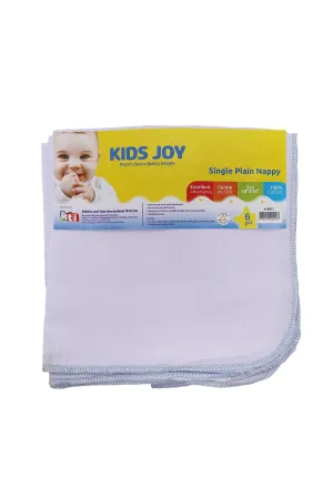 Kids Joy Single Plain Nappy For Baby (6Pcs)