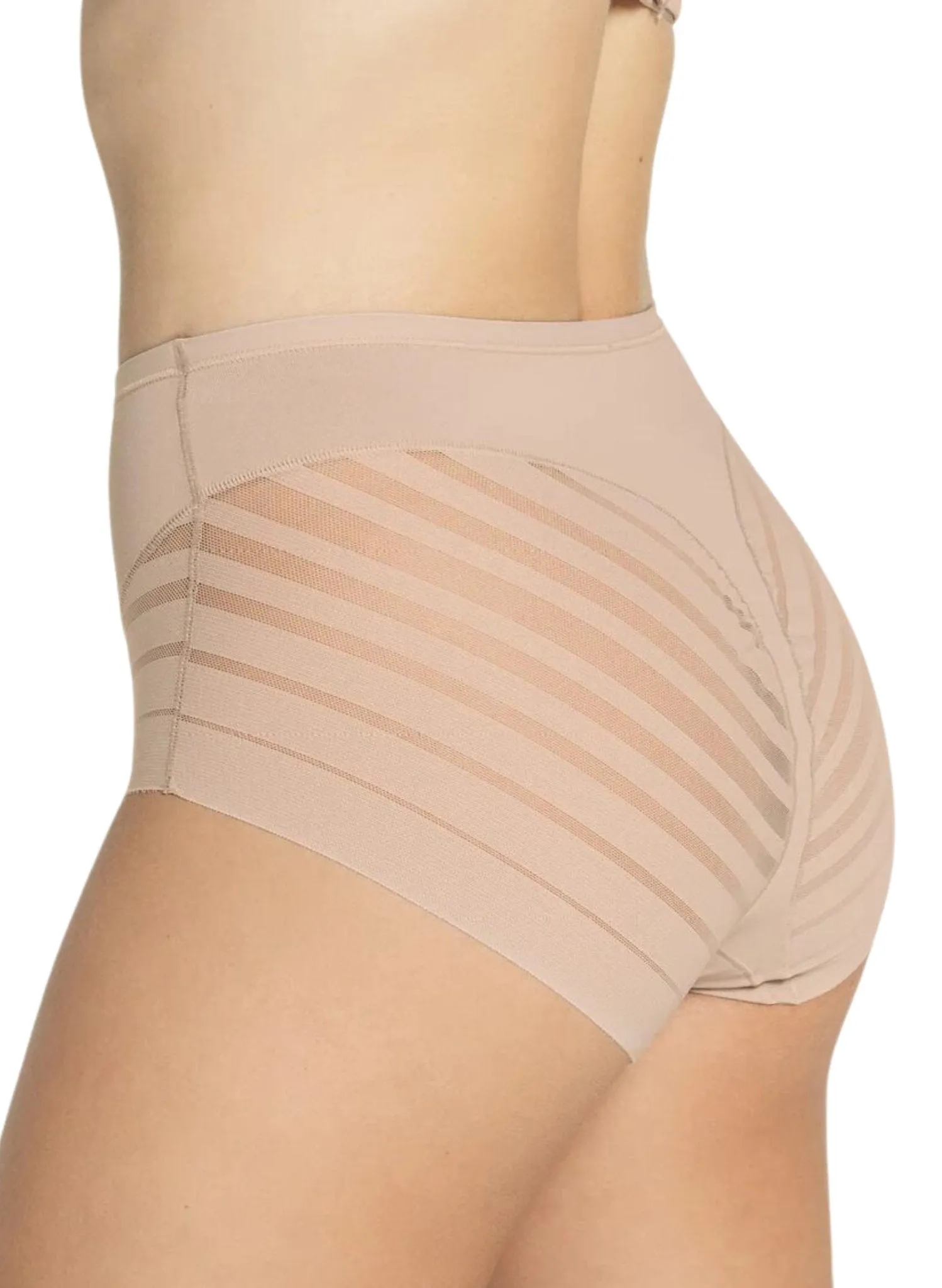 Lace Stripe Undetectable Classic Shaper Panty - Nude