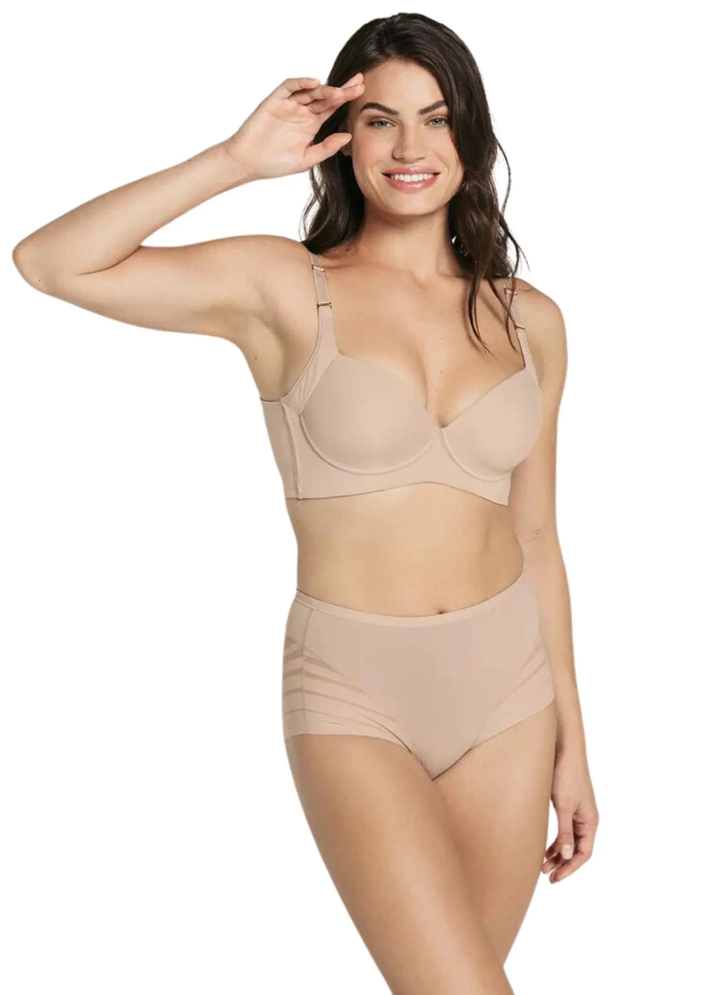 Lace Stripe Undetectable Classic Shaper Panty - Nude