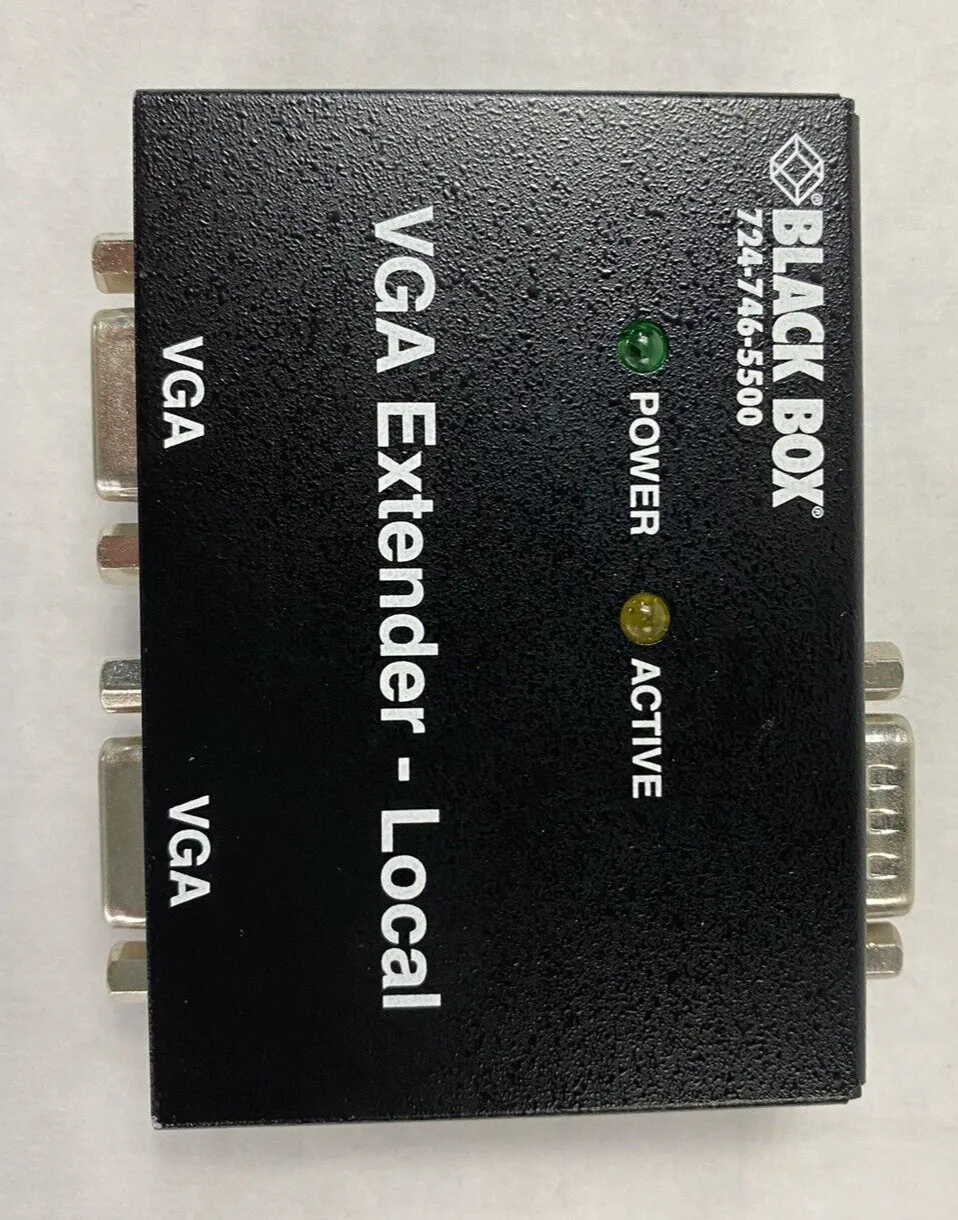 Lot of 2 Black Box 724-746-5500 VGA Extender Local Untested