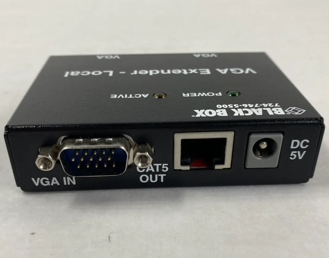 Lot of 2 Black Box 724-746-5500 VGA Extender Local Untested