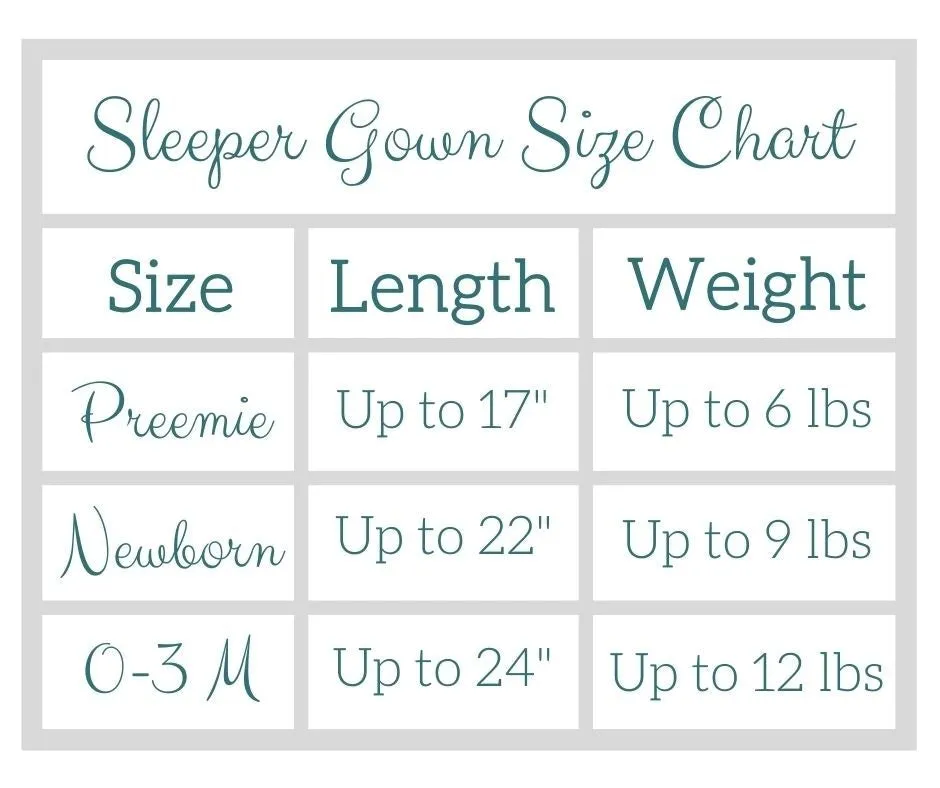 Mauve Sleeper Newborn Gown