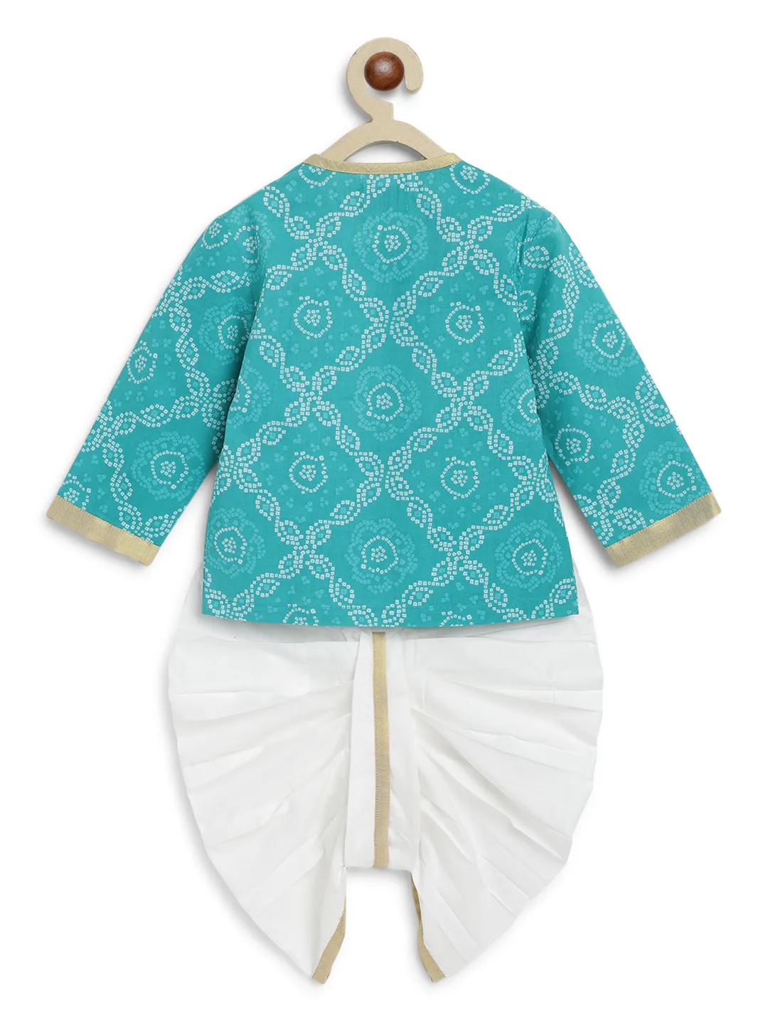 Mini Maharaj Dhoti Kurta Set - Blue