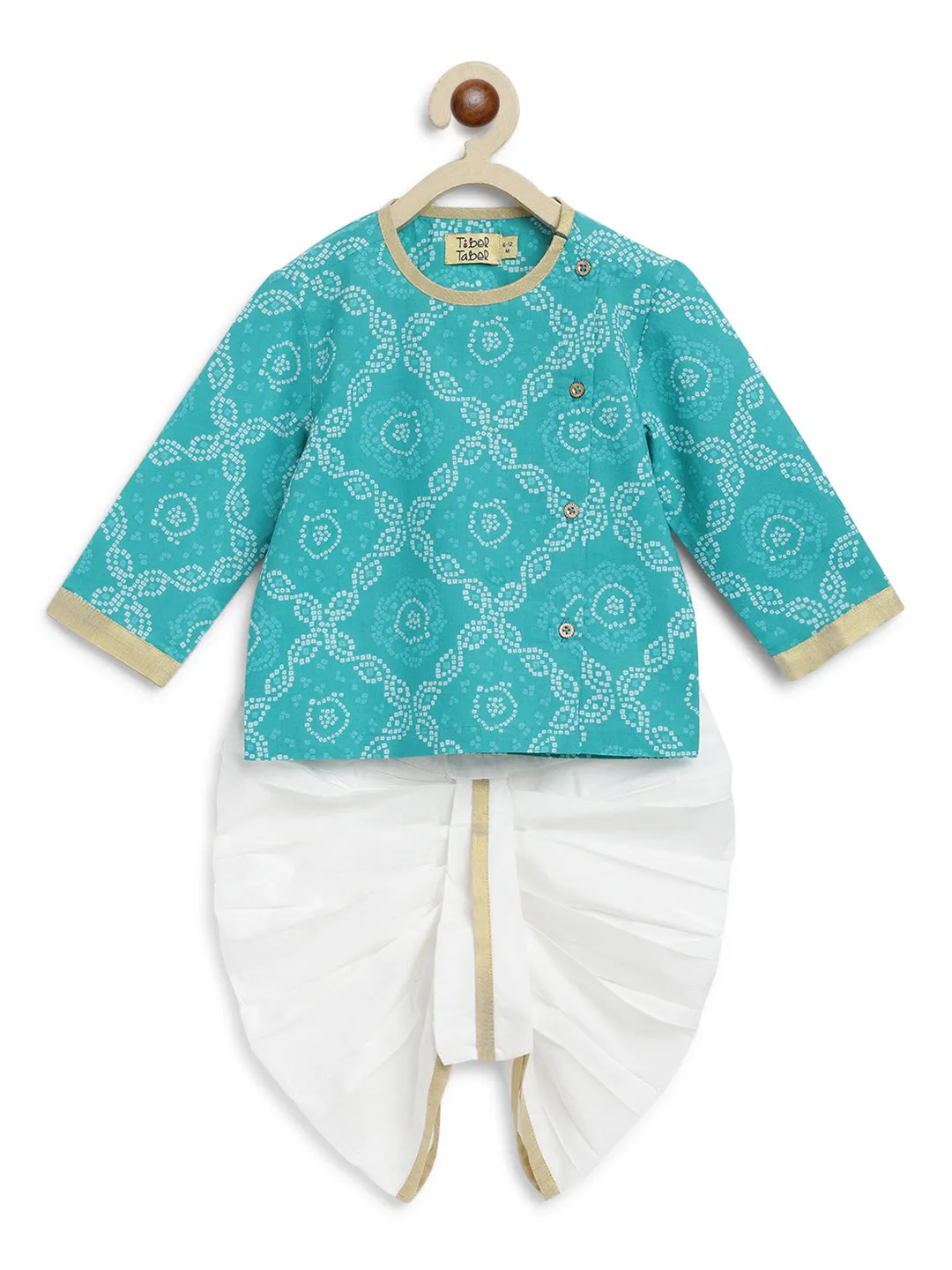 Mini Maharaj Dhoti Kurta Set - Blue