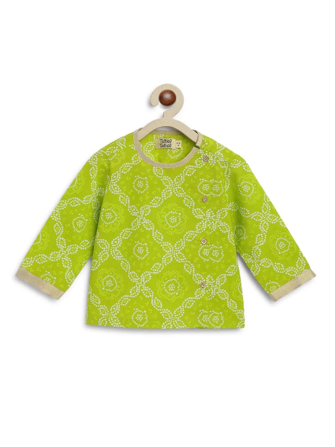Mini Maharaj Dhoti Kurta Set - Green