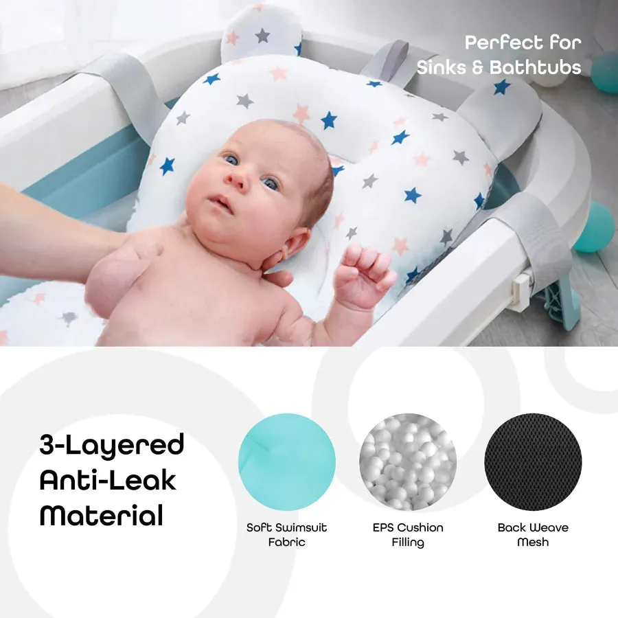 Moon Anti Slip Baby Bath Pad (Blue)