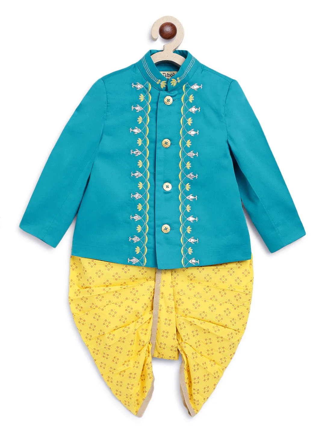 Nanhey Nawab Bandhgala Set - Blue