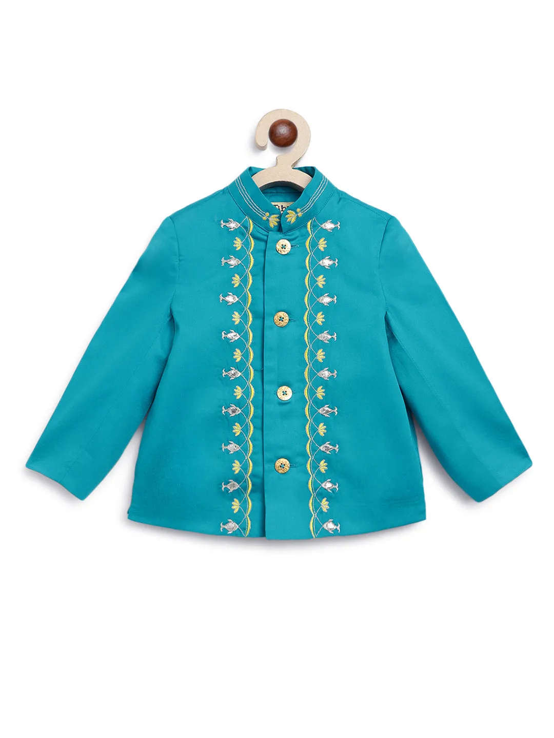 Nanhey Nawab Bandhgala Set - Blue