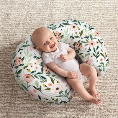 New - Boppy Original Feeding and Infant Support Pillow - Pink Garden