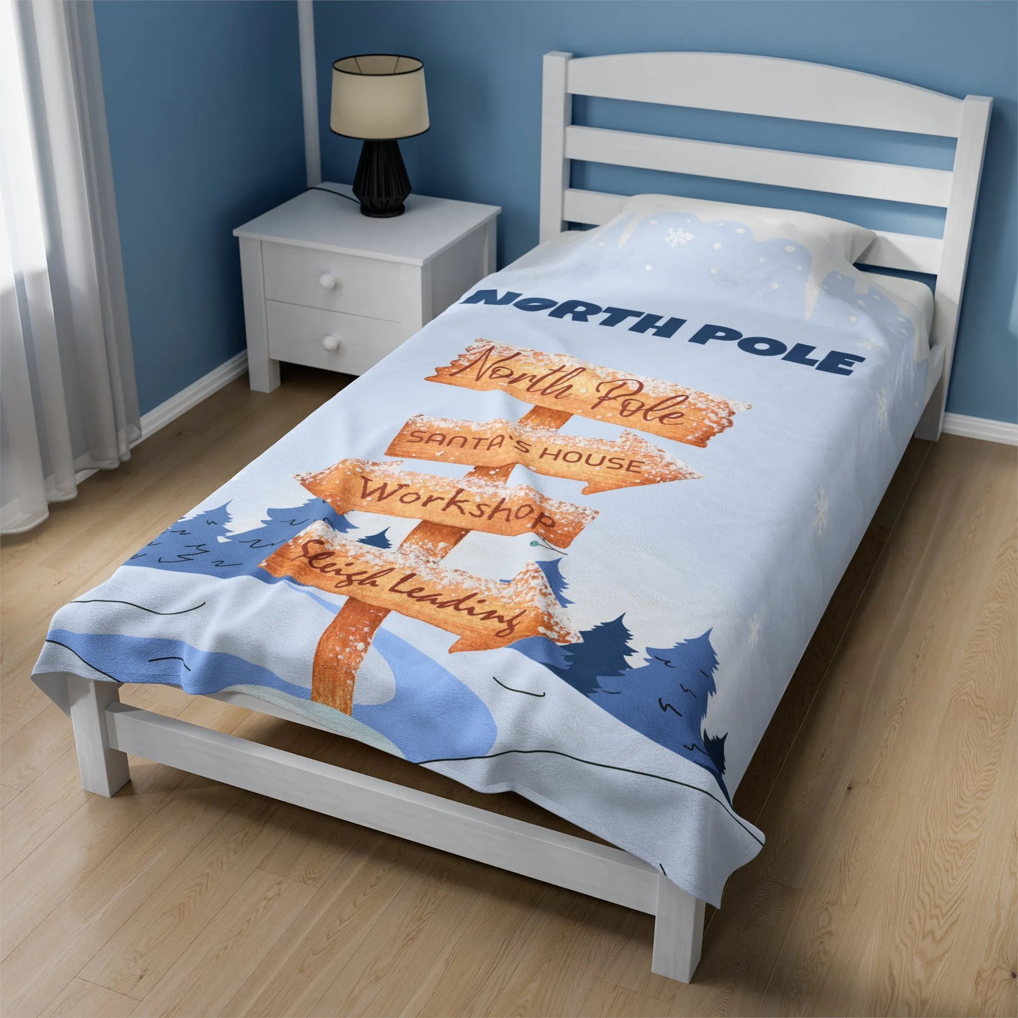 North Pole Navigation Edition Plush Blanket Throw