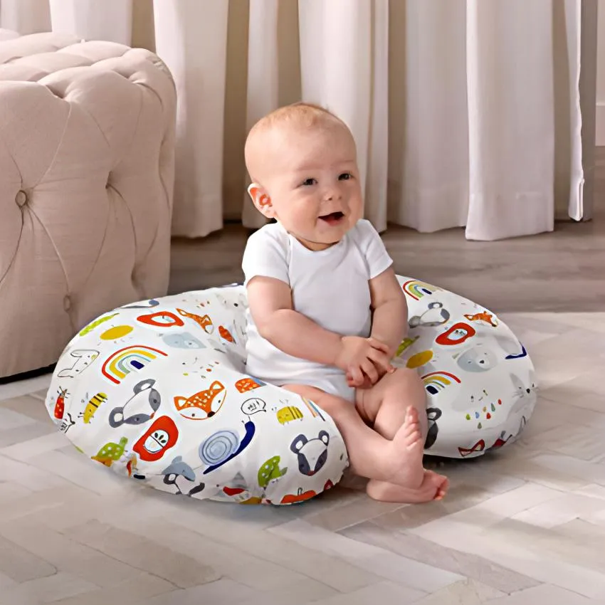 Nursing Pillow with Cover | Cotton Blend Fabric