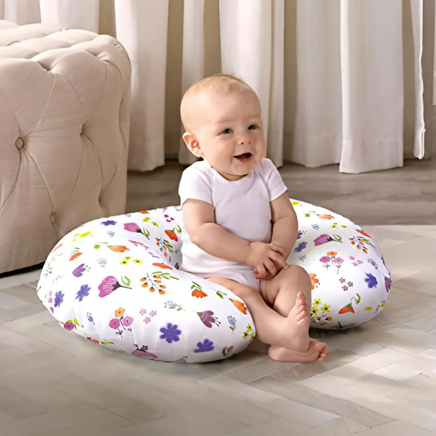 Nursing Pillow with Cover | Cotton Blend Fabric