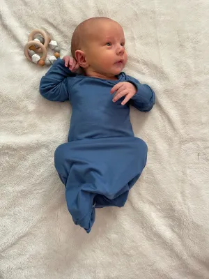 Ocean Blue Sleeper Newborn Gown