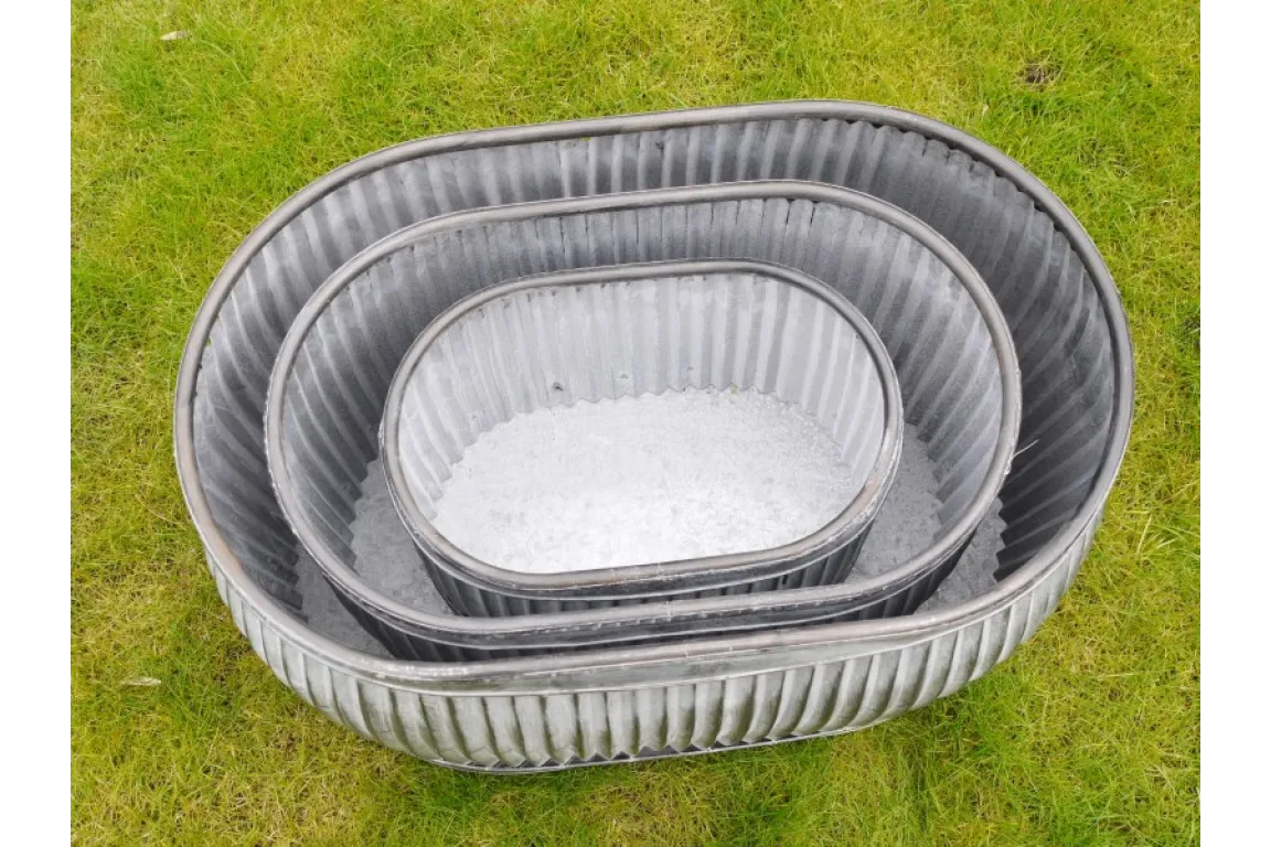 Oval Galvanised dolly tubs - 3 Sizes
