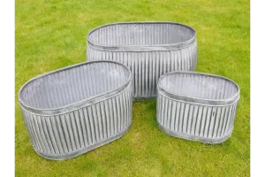 Oval Galvanised dolly tubs - 3 Sizes