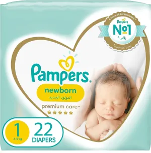 Pampers Premium Care Newborn Taped Diapers, Size 1, 2-5kg