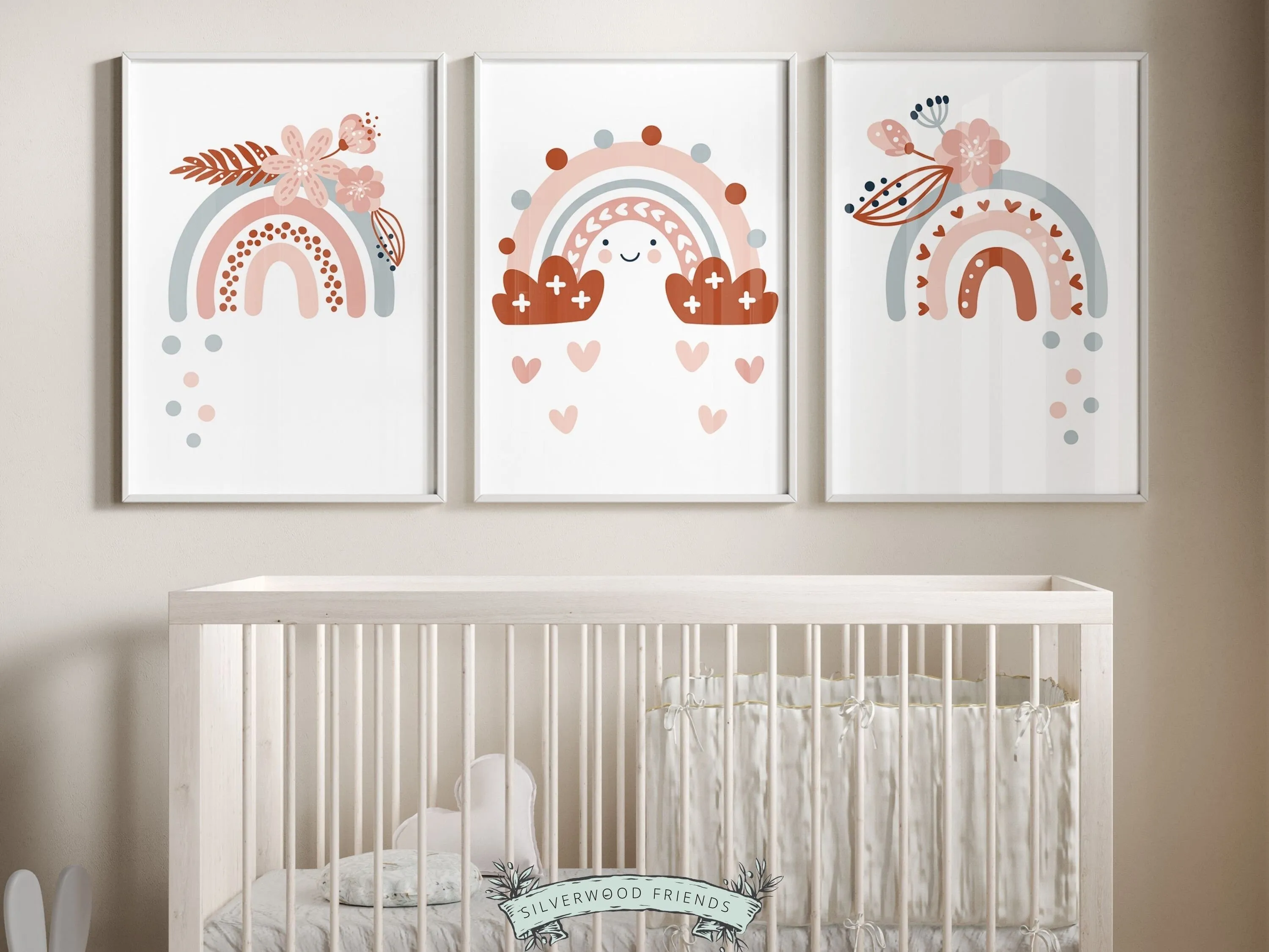 Pastel Rainbow Nursery Prints