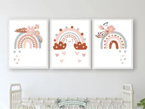 Pastel Rainbow Nursery Prints
