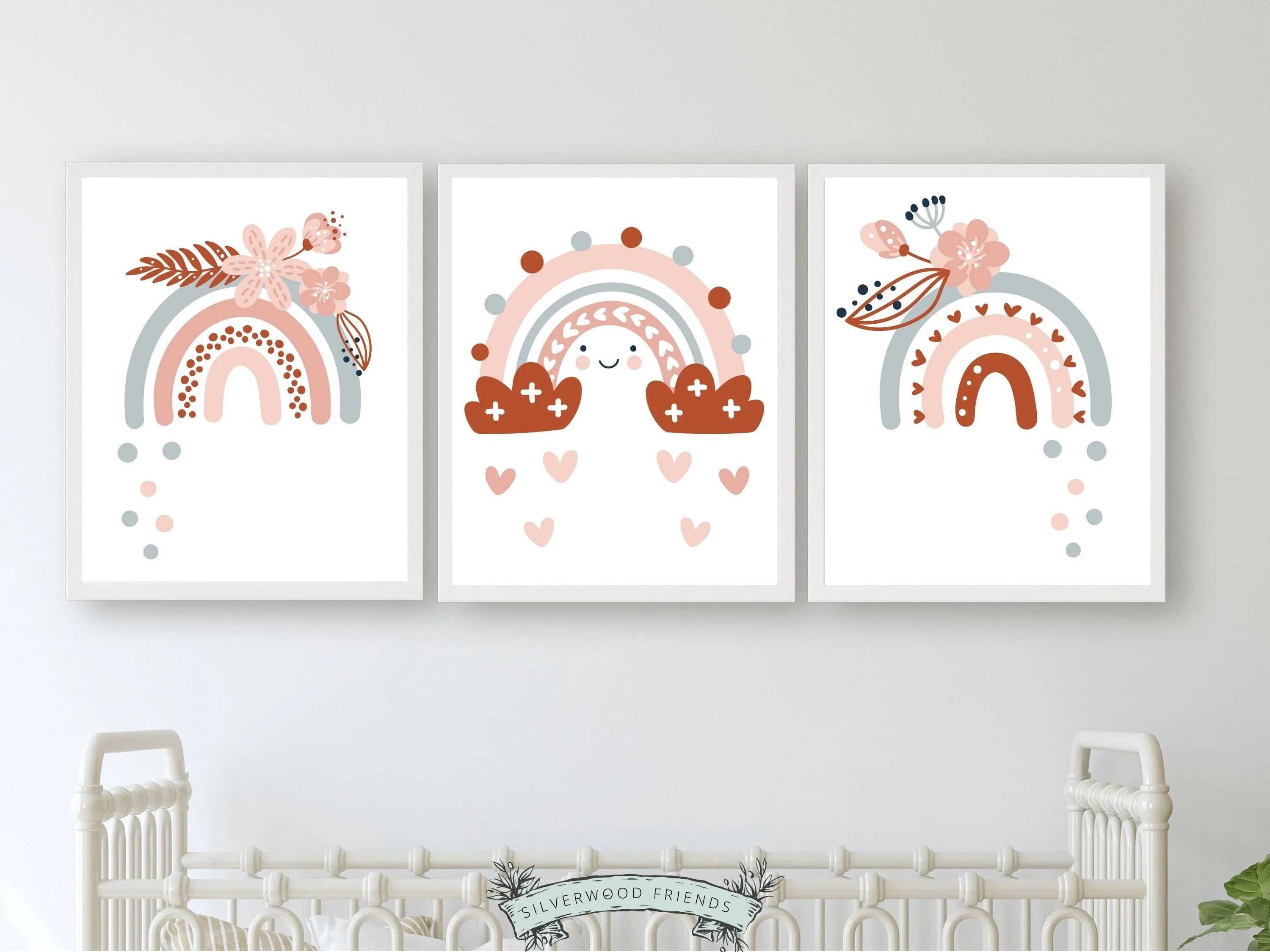 Pastel Rainbow Nursery Prints