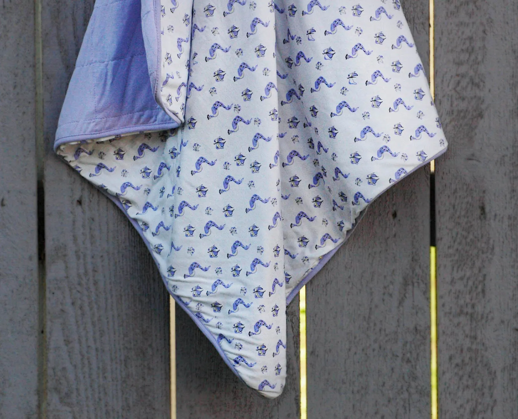 Quilted Blanket in Lilac/Garden
