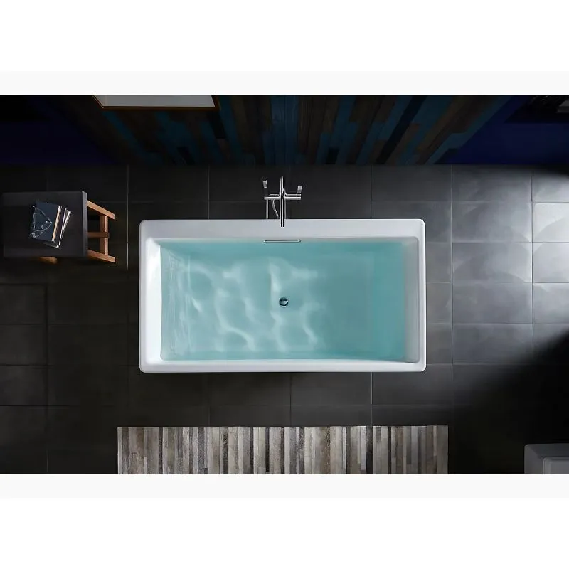 Reve 66.94" x 31.5" x 22.06" Freestanding Bathtub in White
