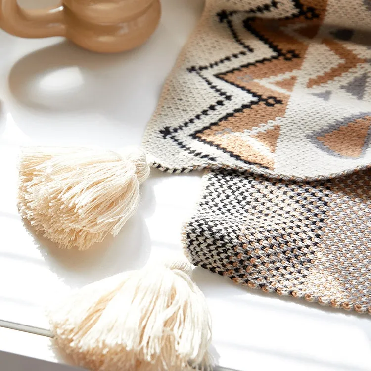 Soft Throw Blankets, Cozy Knitted Throw, Acrylic Blanket for Winter