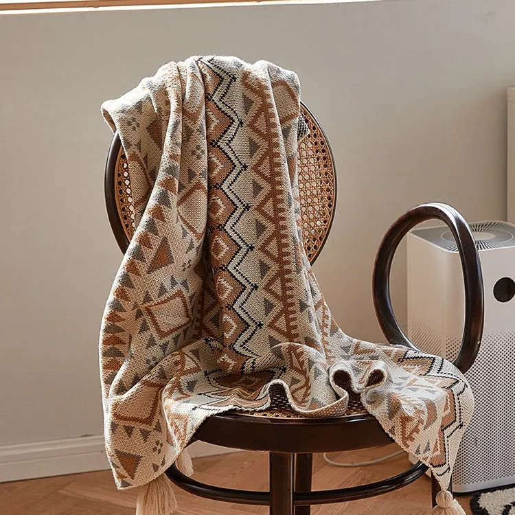 Soft Throw Blankets, Cozy Knitted Throw, Acrylic Blanket for Winter