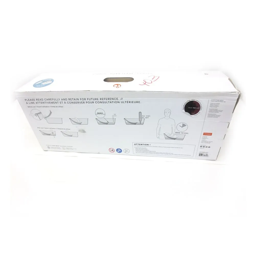 Stokke Flexi Bath Bundle with Heat-Sensitive Plug and Flexi Bath Newborn Support - Transparent Blue (87086) (Open Box)