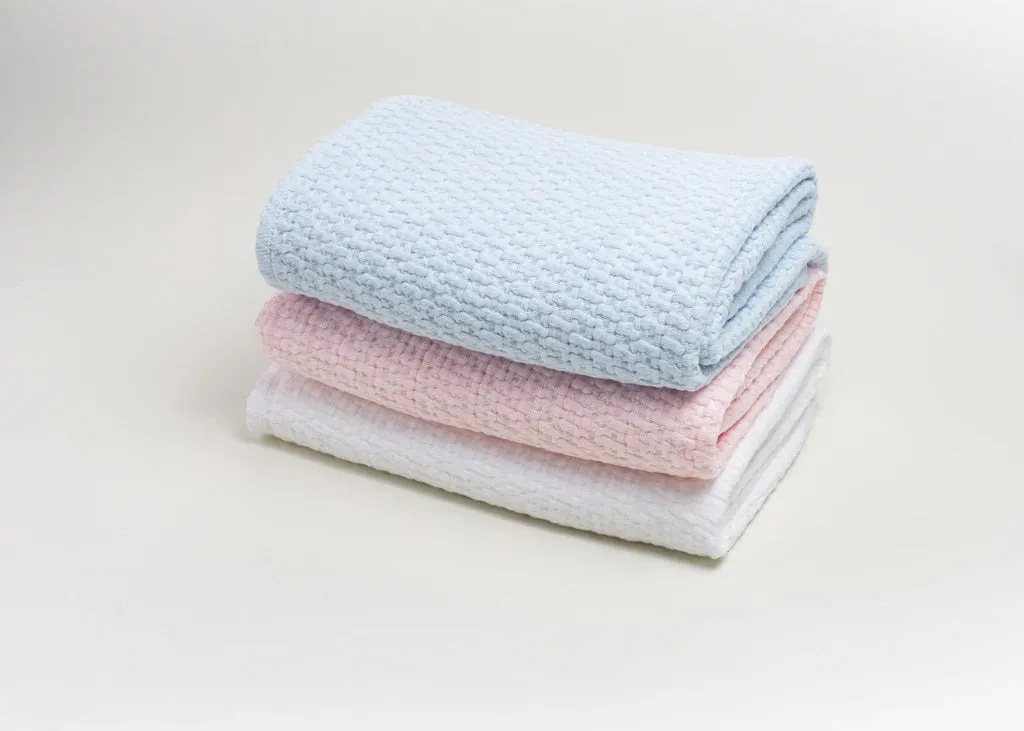 Stonewashed Basket Weave Blanket 28x36