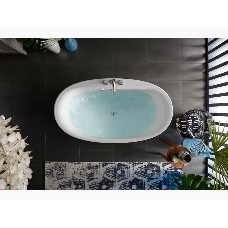 Sunstruck 65.5" x 36" x 24.5" Freestanding Bathtub in White
